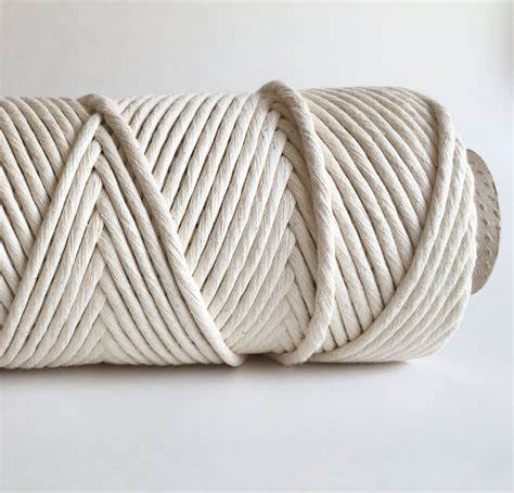 Nature Cotton 3 Strands 4mm Colour Cotton Rope for Customized Requirements