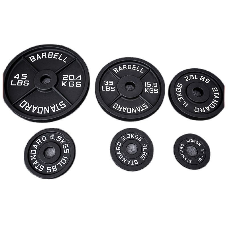 Wholesale Professional Cast Iron Barbell Home Gym Equipment Cast Iron Weight Plates