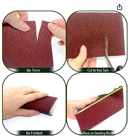 Sanding Roll 3inch Width Wood Polishing Sandpaper Cloth Woodworking Paint Removal