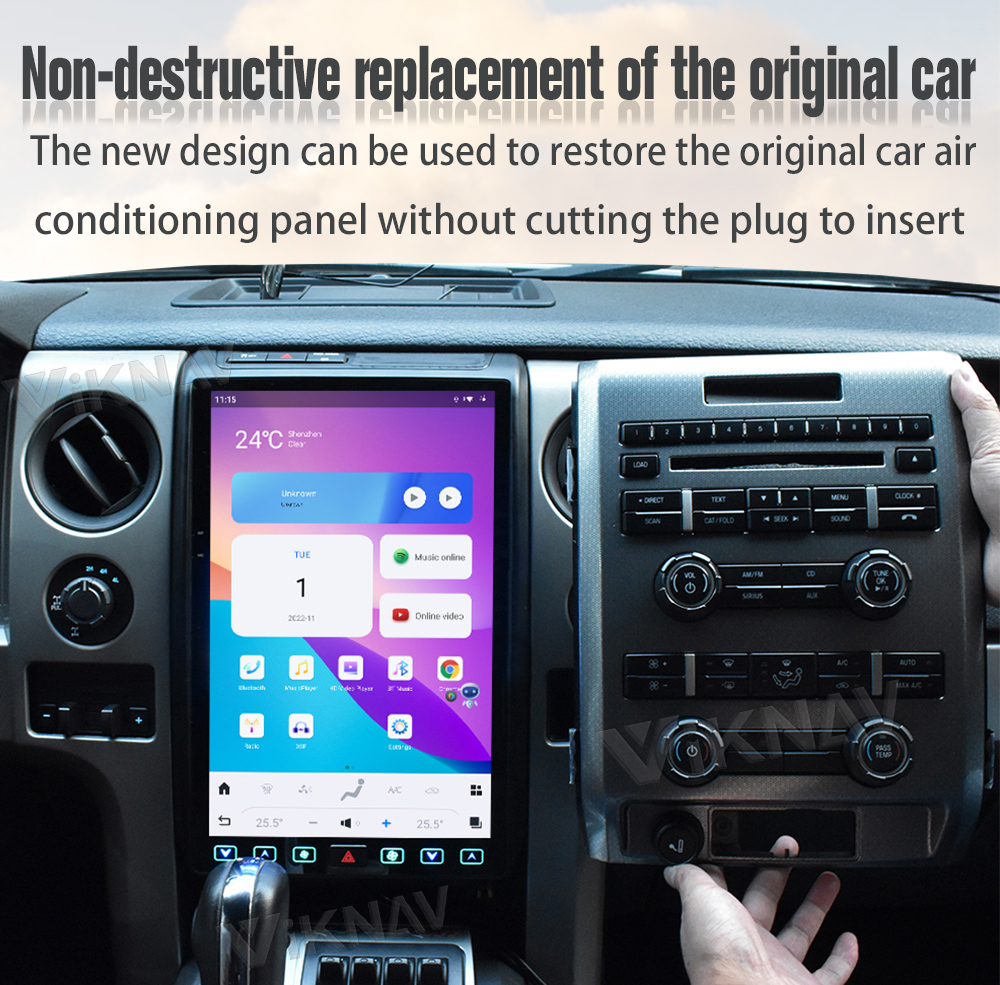Viknav Car Radio For Ford F150 (2009-2012) 14.4 inch Wireless CarPlay Touch Screen Stereo Head Unit