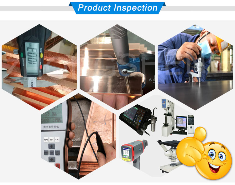 30% Elongation Copper Sheet C10100 C10200 C10300 C10400 1mm 2mm 3mm Thick for Industry Applications