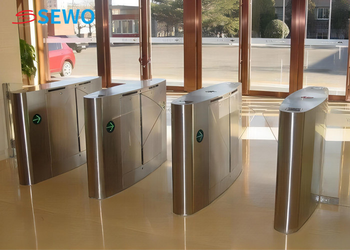 Rfid Gate Reader Flap Barrier Gate Access Control System For Gym Membership
