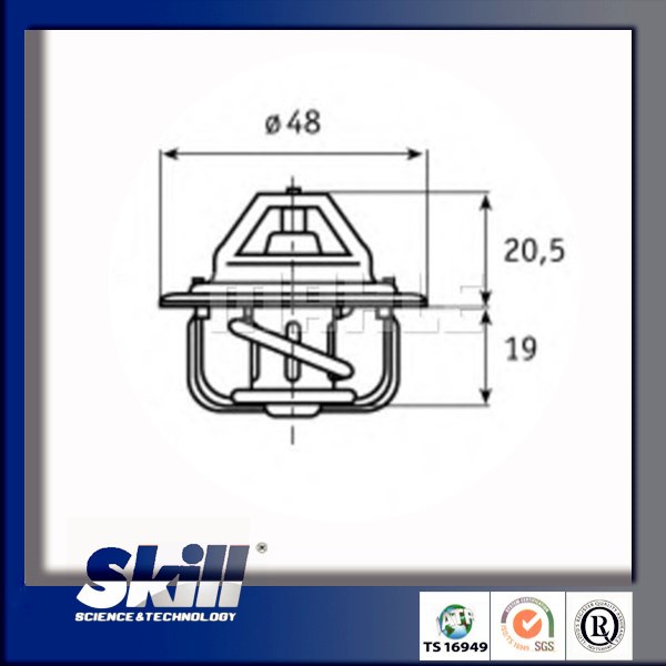 FORD Car Engine Thermostat 72HF8575A1A 80±3 Centigrade Initial Temperature