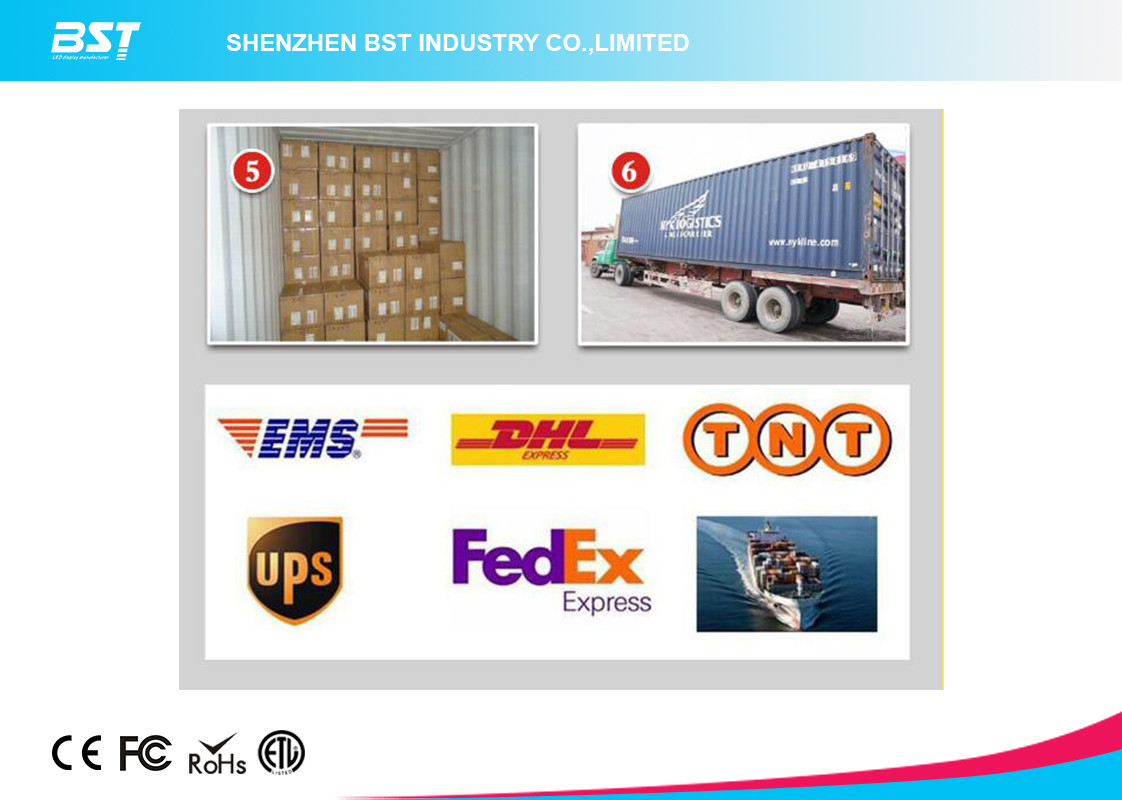 Synchronous control P5 SMD 1/8 scan high brightness Indoor Advertising LED Display Screen