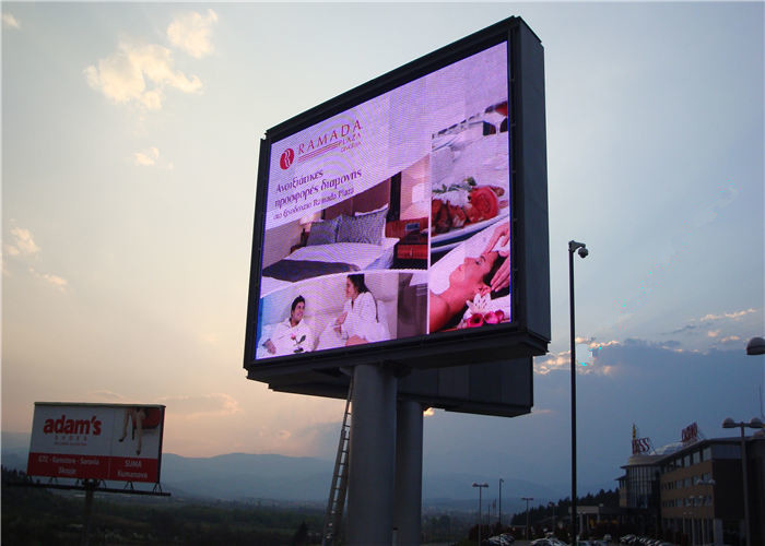 7500CD Outdoor P10 / P8 / P6 Front Service LED Display 10000 Dots/Sqm Pixel
