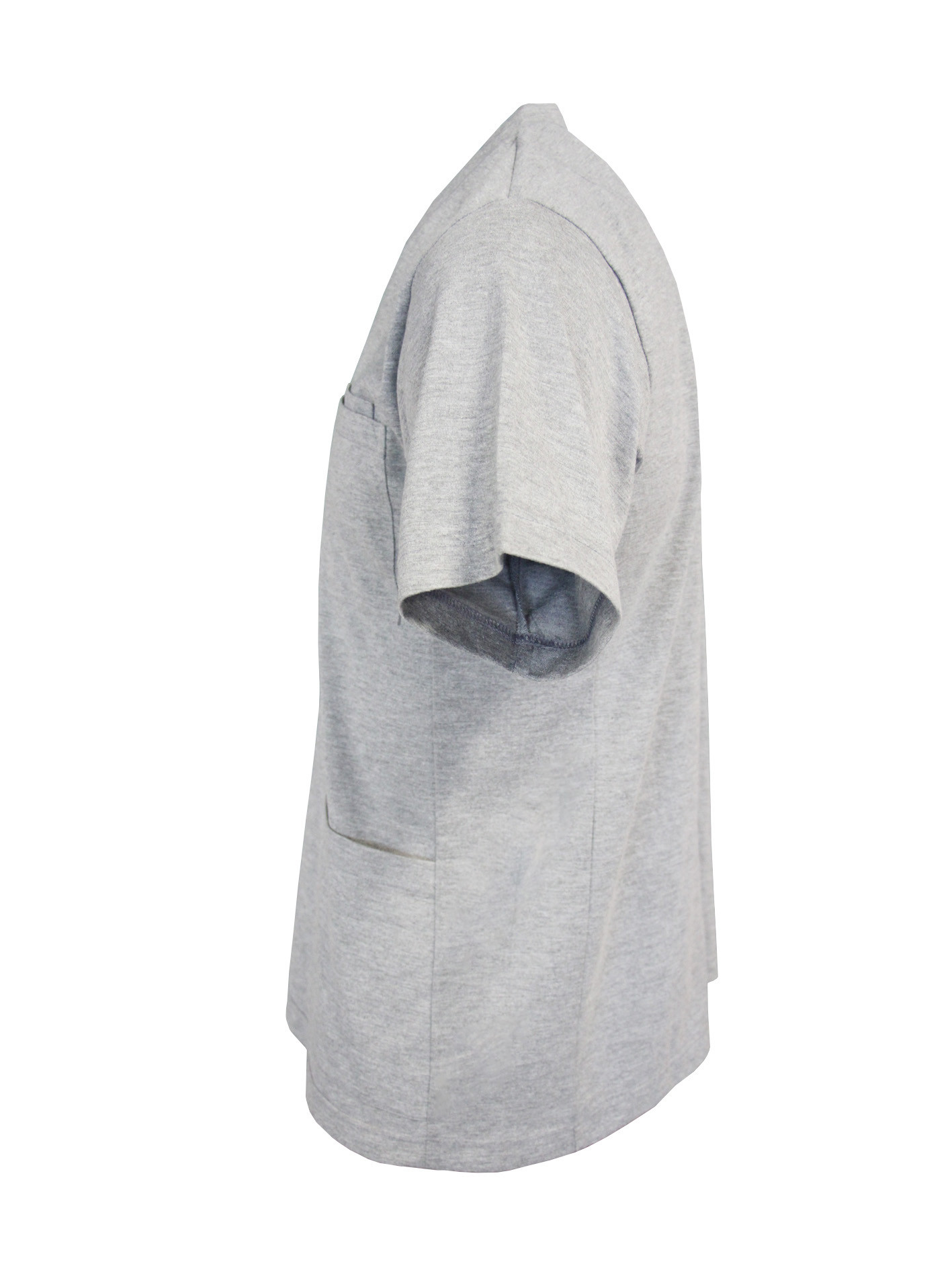 CVC 60% Cotton 40% Polyester Polo V Neck T Shirt Mens With Layered Pockets