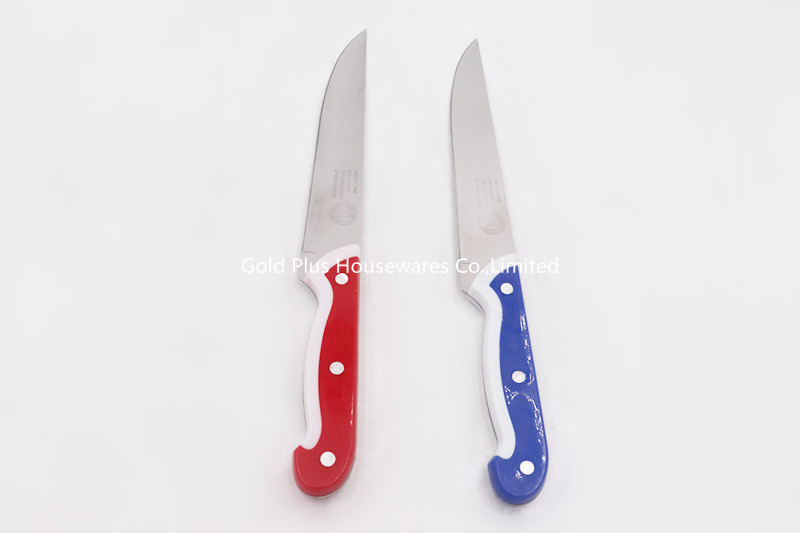 1.1mm Cooking knife with plastic handle stainless steel professional custom red chinese chef knife