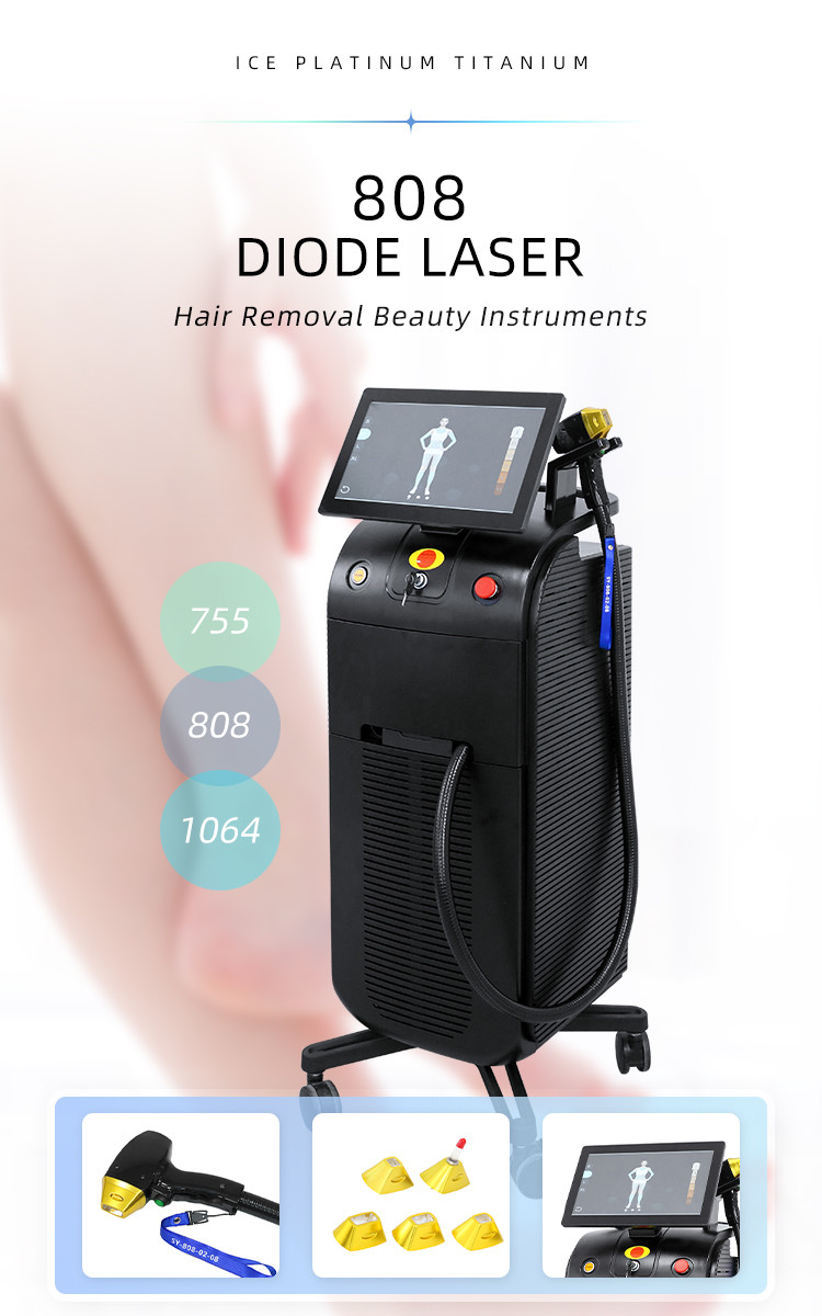 4K Screen 1800W Yag Laser Depilation Machine 808nm Diode Removal Hair Soprano Ice Platinum