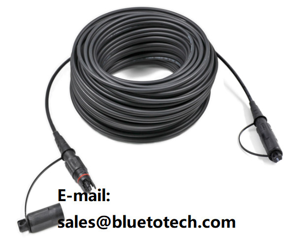 Outdoor Waterproof IP67 24Fiber MTP/MPO to LC Fiber Optic Patch Cord Optical Jumper