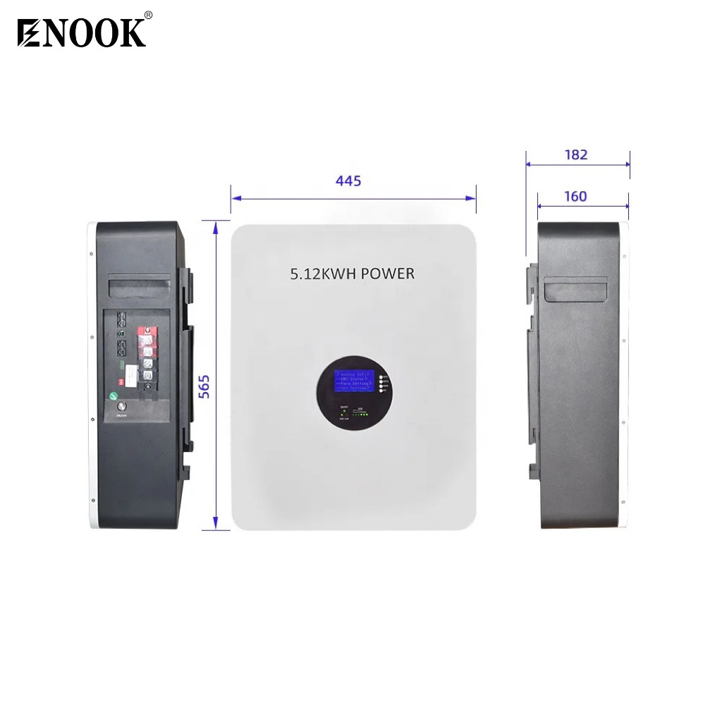 5.12kWh Smart Home Energy Storage Battery On Off Grid Hybrid Solar Inverter