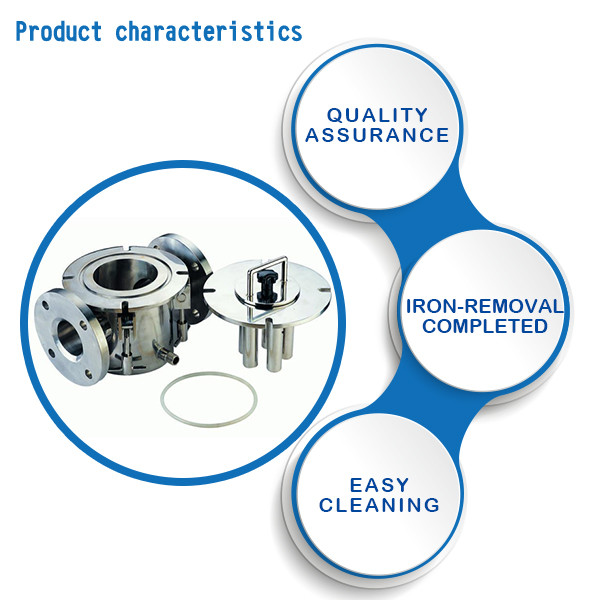 Magnetic Separator Machine Stainless Steel Pipeline Iron Remover For Ceramic