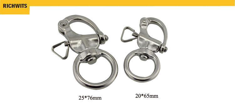 Stainless Steel 316 Fast Shooter Camera Strap Buckle with Other Rotary Spring Shackle
