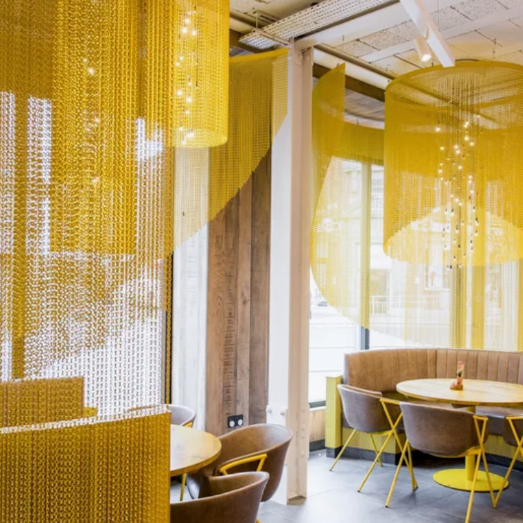 Rust Resistant Aluminium Chain Curtain Lightweight for interior / exterior