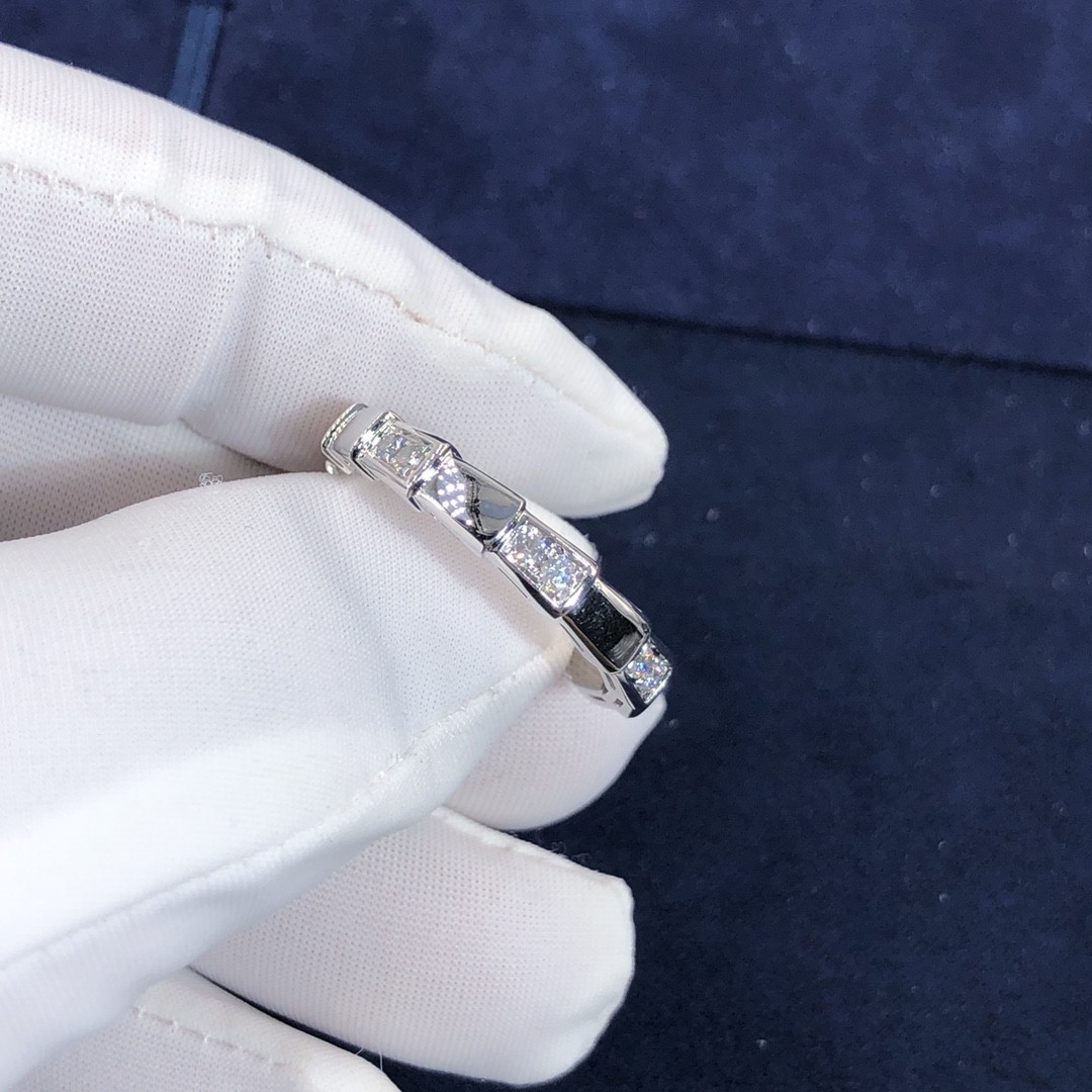Elegant Customized 18K Gold Serpenti Viper Ring Diamond Ring Yellow Gold White Gold