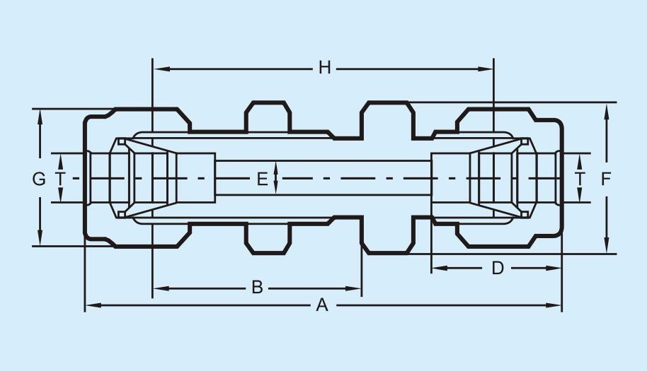 Stainless Steel 1/4" 3/8" 1/2" 3/4" bulkhead compression type tube fitting