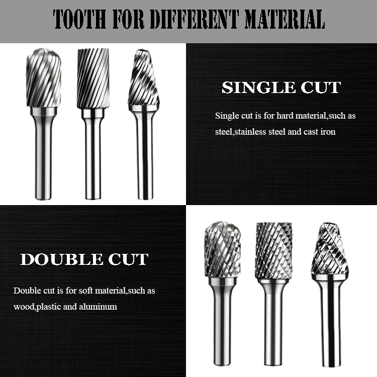 Ball Bearing Machine Rotary Tungsten Carbide Burr Cone Tree Shape Wear Resistance