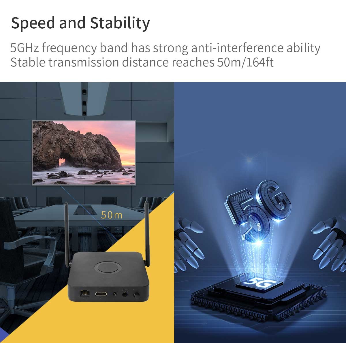 6mm Pixels Hdmi Wireless Dongle , Wifi Dongle For Screen Mirroring Multifunctional
