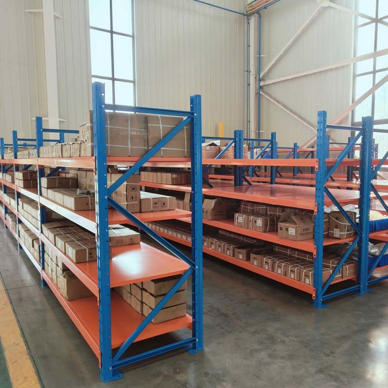 Orange Blue Adjustable Metal Boltless Industrial Shelving And Racks 5 Shelves