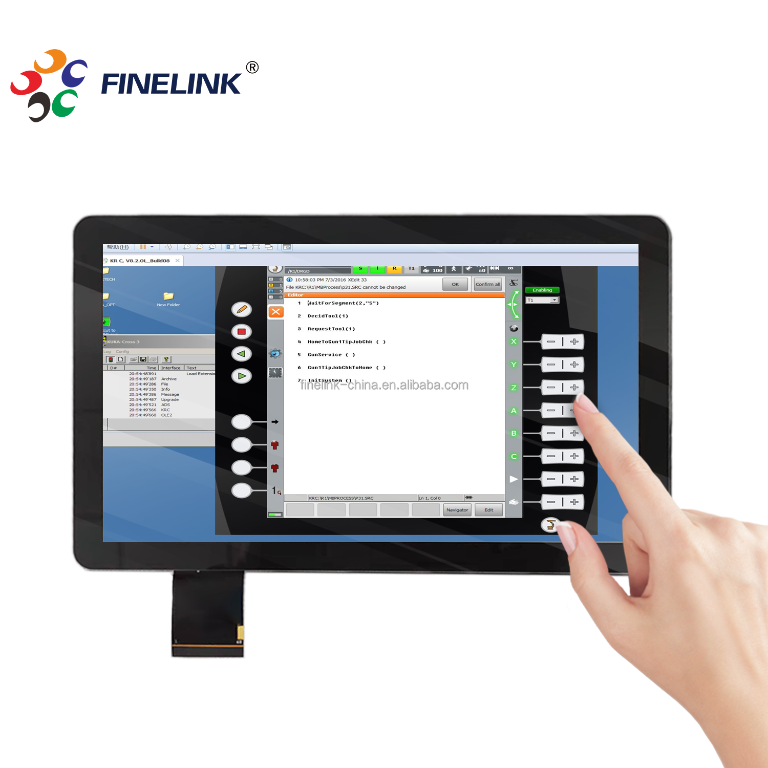 11" Industrial Touch Screen Monitor with IP65 Rating and EETI Capacitive Touch Panel