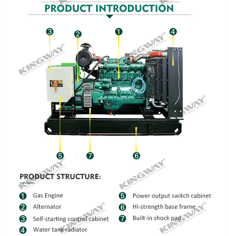 power engineering ISO water cooled 3phase CE 50hz 60hz 1500rpm 1800rpm natural gas generator big project big power plant