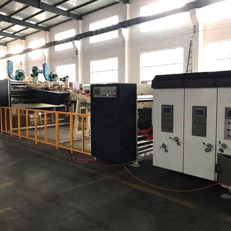 4 Color Corrugated Flexo Folder Gluer Cardboard Flexo Printing Machine
