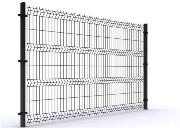 Residential Square Post 3D Triangle Fence Panel For 1.8*2.0m Green PVC Coated