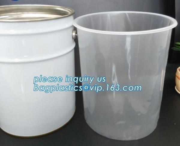 gallon bucket liner rigid plastic pail liner, PE Round pond liner round raised