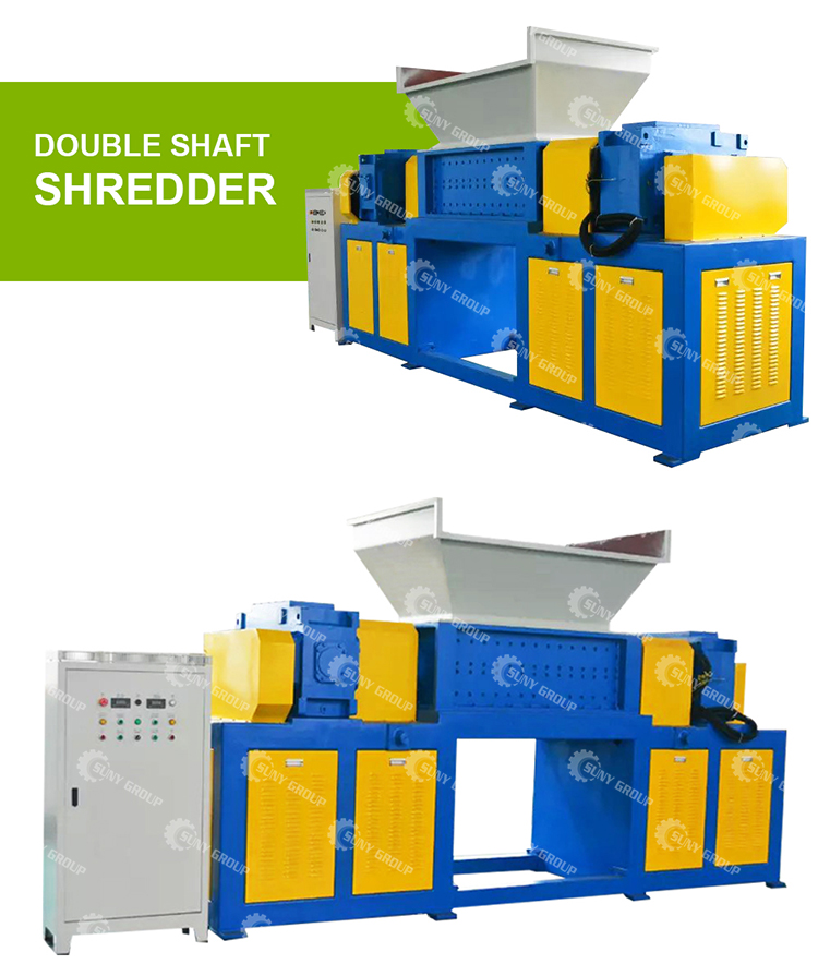 Double Shaft Shredder Metal Crusher Machine For Scrap Metal Processing Facility