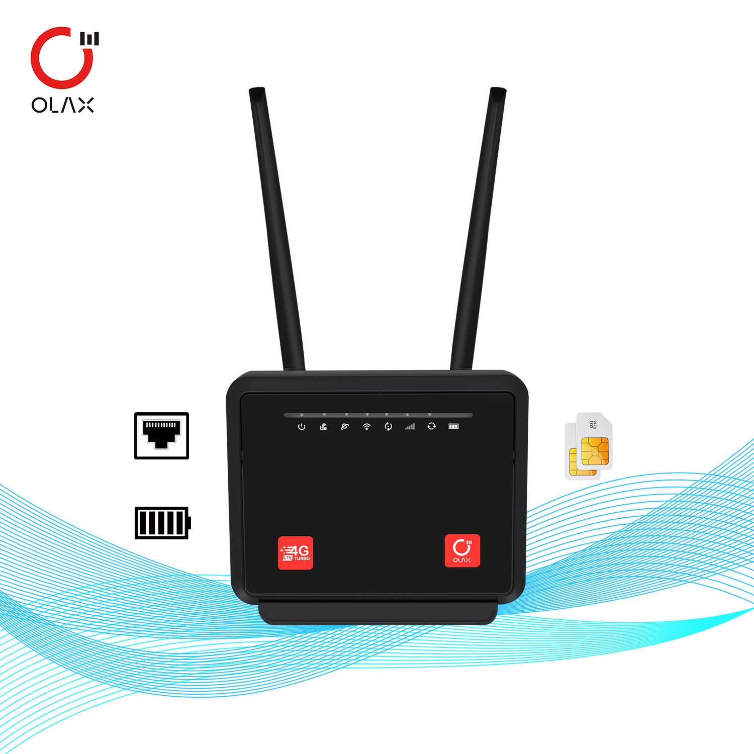 Wholesale Price OLAX MC60 eSIM 5000mAh B28 indoor 4G home wireless wifi 6 Bypass router 4G LTE CPE Routers with sim card