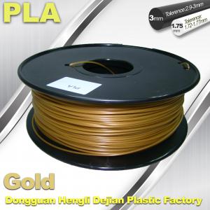 Buy cheap 1.75mm / 3.0mm Gold PLA 3d Printer Filament 100% biodegradable product