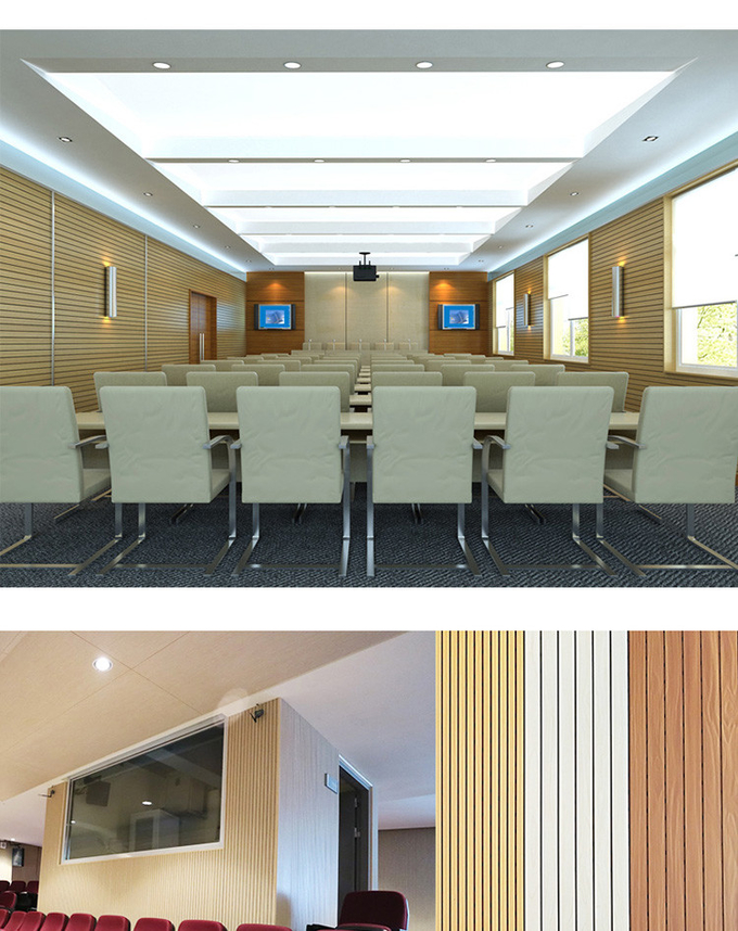 MDF Wooden Acoustic Slats Interior Wall Panel 2400*600*22mm