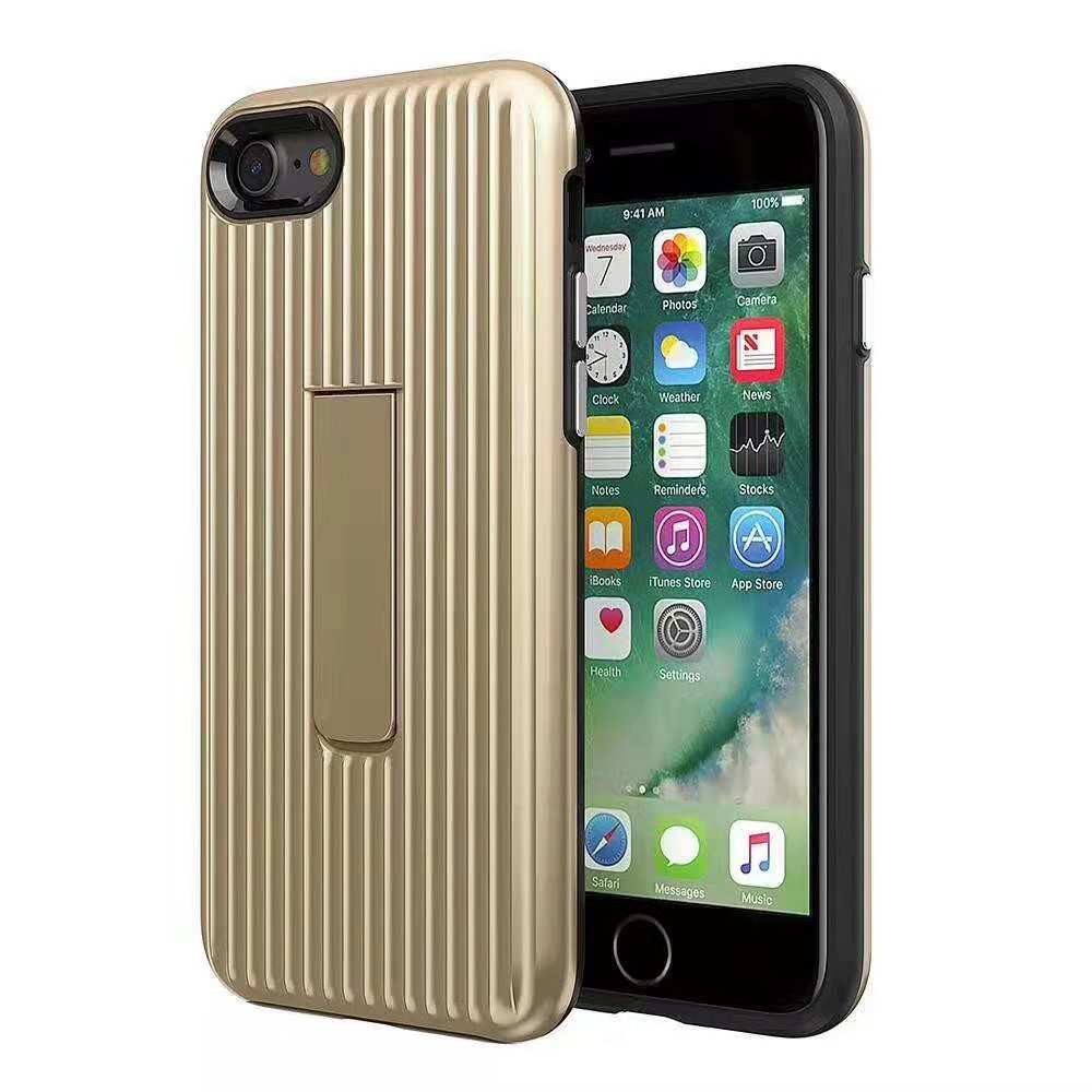 Luggage Case with Kickstand PC TPU Back Cover Color Blue For IphoneXS IphoneXR IphoneXS MAX Iphone8 Plus Iphone7 Iphone6