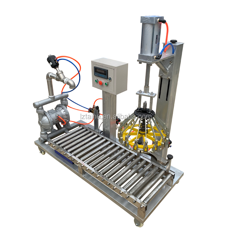 Convenient Semi Automatic 5 Gallon Paint Bucket Filling Machine for Plastic Containers