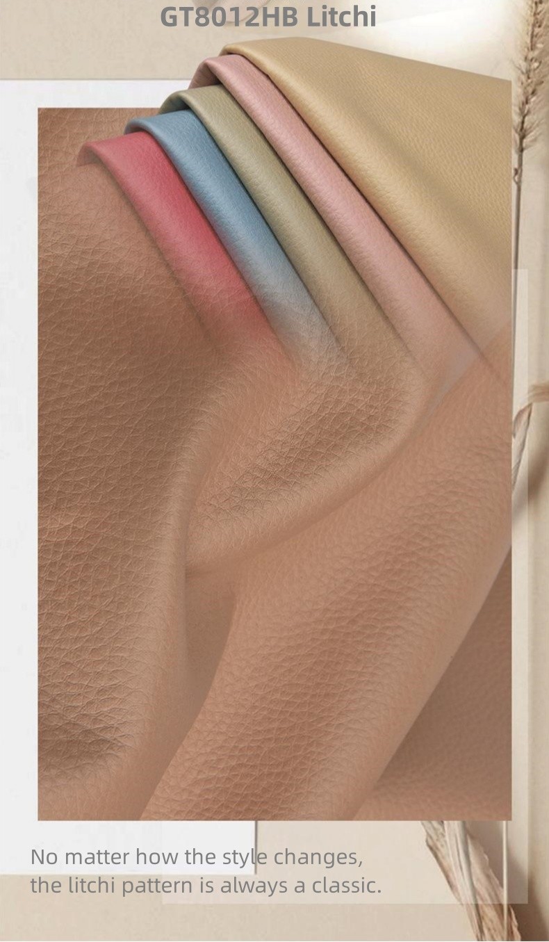 Litchi Leathaire Leather Fabric For Sofa Waterproof Anti Fouling