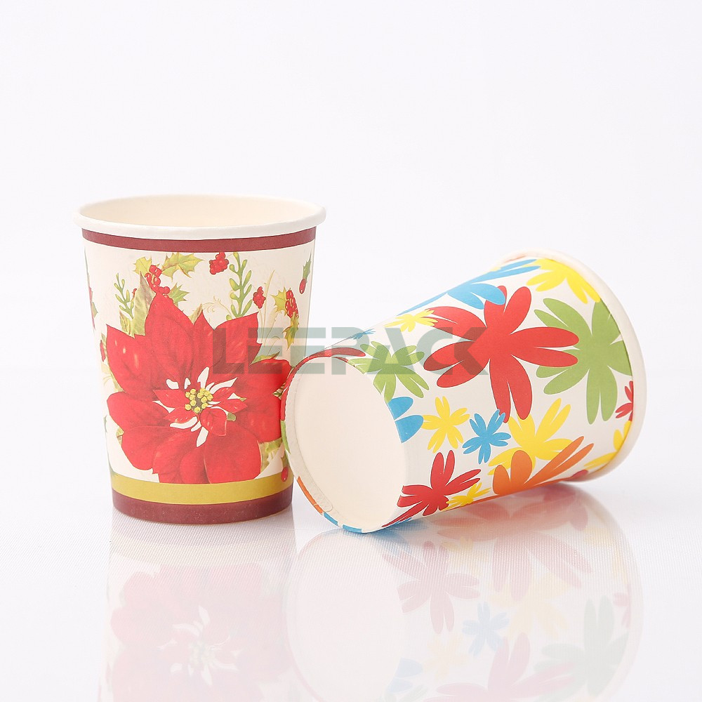 8oz disposable single wall paper coffee cups,shopping mall supermarket paper cups,custom printed paper cups 250ml