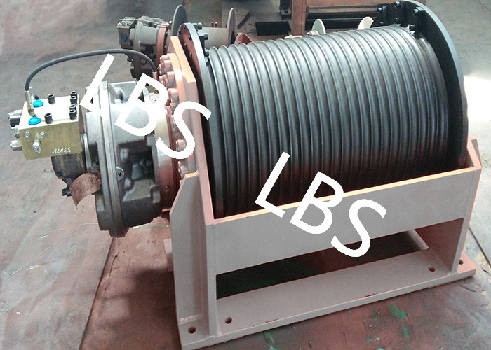 Single Drum Marine Anchor Winch Left And Right Rotation Direction LBS / Helical Grooving