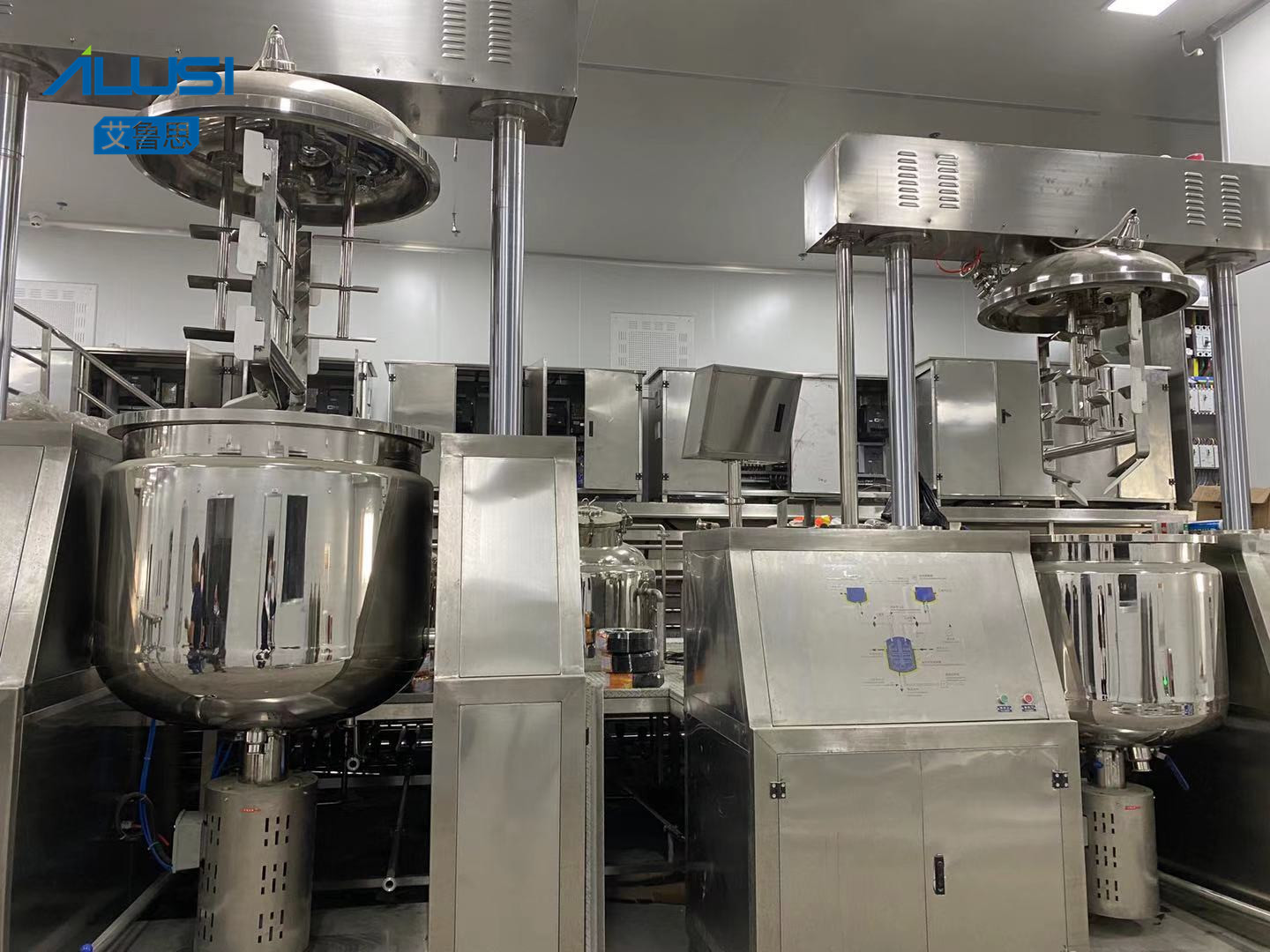vacuum emulsifier body lotion emulsifying high viscosity cream mixer making machine