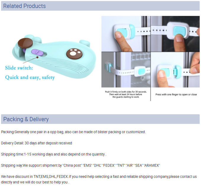 Rotatable Child Safety Window Locks For Sliding Door Or Fridge Cabinet Door