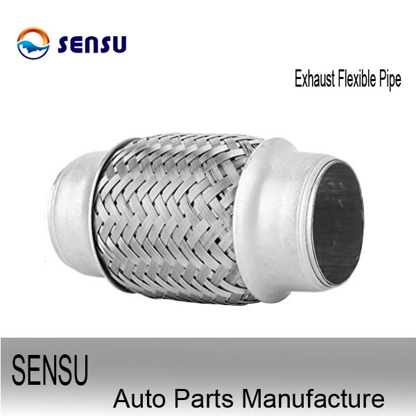 45*100mm SS201 Stainless Steel Exhaust Flex Pipe Double Braids