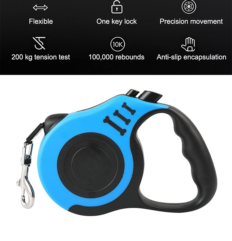 Heavy Duty Retractable Dog Lead Leash Adjustable Extendable Flexi Design 5m Length OEM/ODM