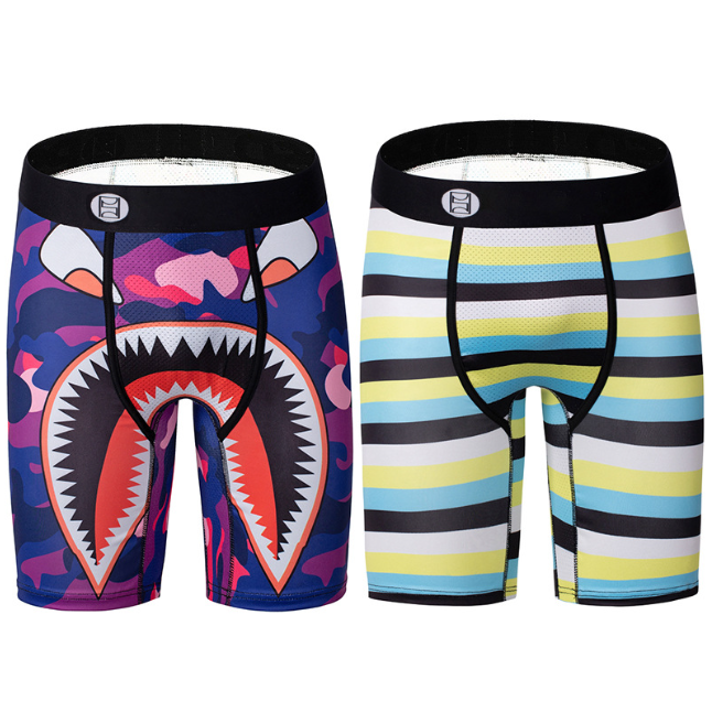 Custom Pattern Men'S Polyester Underwear Ethika Motorcycle Boxer Briefs