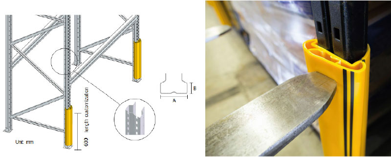 Racking Upright Protectors  Rack End  Protector Guard  Warehouse Safety Bollard