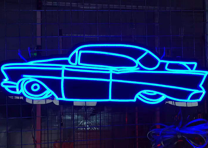 Acrylic Silica Gel 12VDC 200cm Car Neon Signs For Auto Show