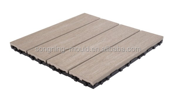 Outdoor DIY Co-extrusion WPC/PVC Decking Tile with Modern Design and Easy Installation
