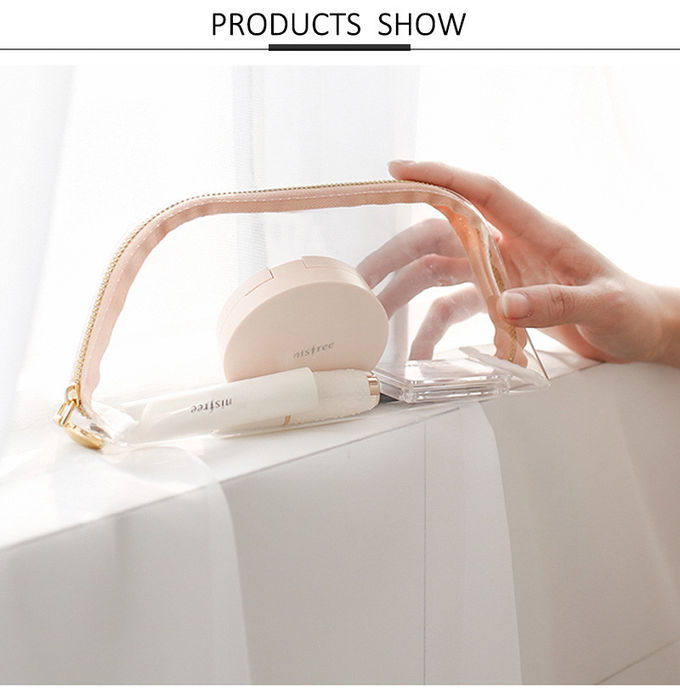 Wholesale Factory Direct Sell Blank Transparent Waterproof Zipper Makeup Bag