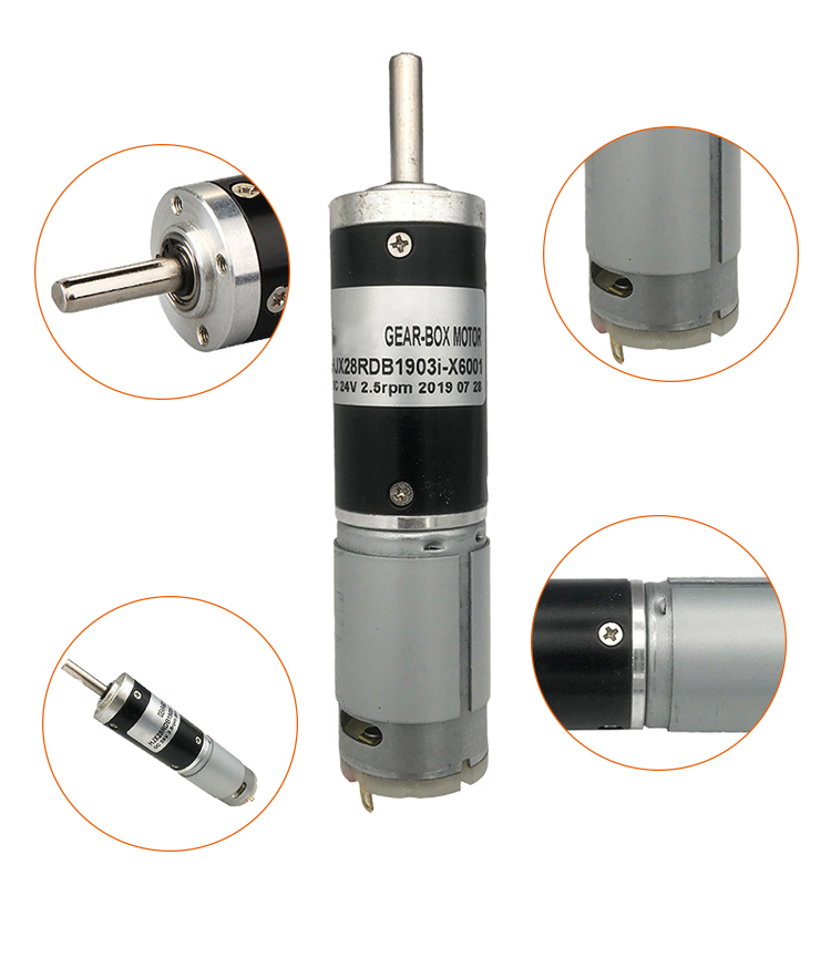40rpm Dc Planet Geared Motor 12v Dia 28mm With Planetary Gearbox