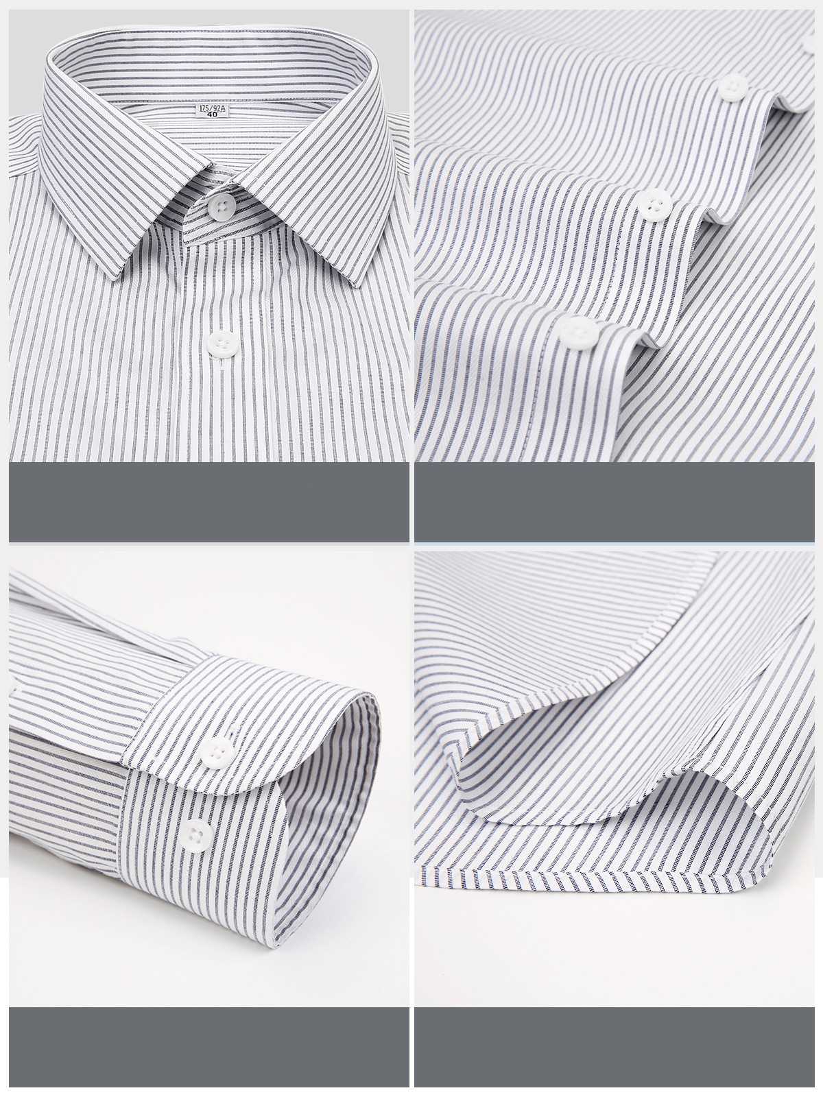 Men's Formal White Dress Shirts with French Cuffs and Full Sleeves in Casual Style
