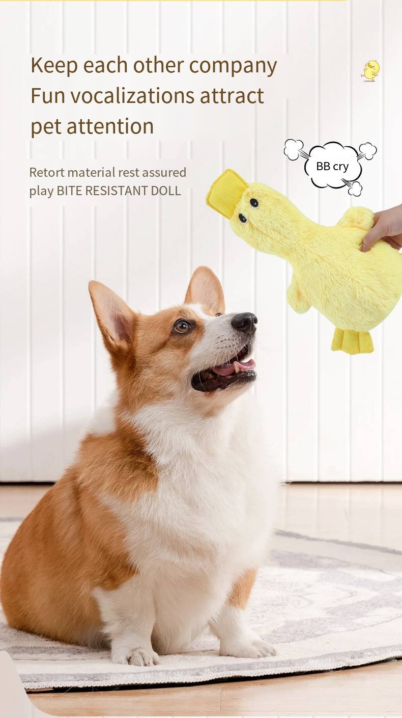 Pet Plush Toy Simulates noise Duck Large Toy Puzzle Grinding Teeth Cleaning Teeth chew