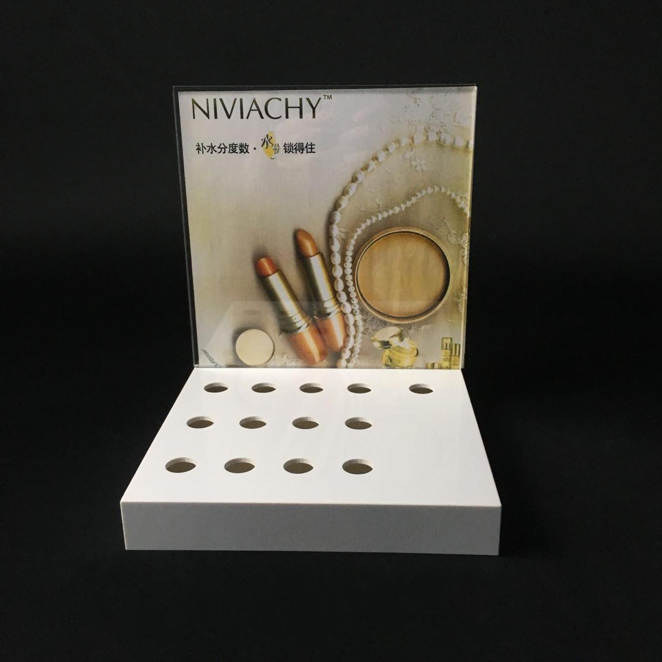 Cosmetic Acrylic Lipstick Lipgloss Display Stand Plexiglass Lucite Makeup Counter Lipstick Lipbalm Holder
