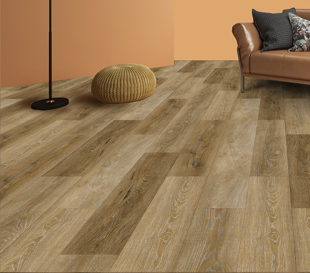 Wood Splicing UV DIY Oak Stone PVC Vinyl Laminate Flooring Modern Western Style GL-W7185-1